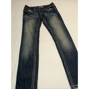 YMI Mid-Rise Skinny Jeans, Blue, Size 3